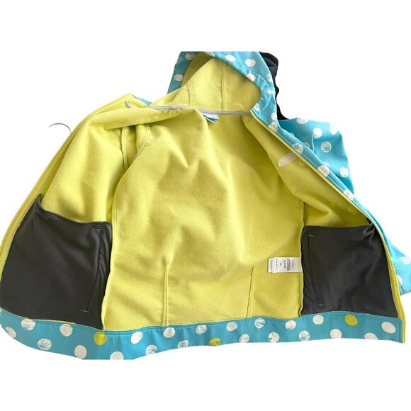 Columbia Youth Girls Polka Dot Full Zip Fleece Lined Blue Jacket Size 18 / 20 - Picture 4 of 10